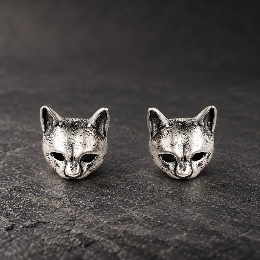 Shadow Cat Stud Earrings