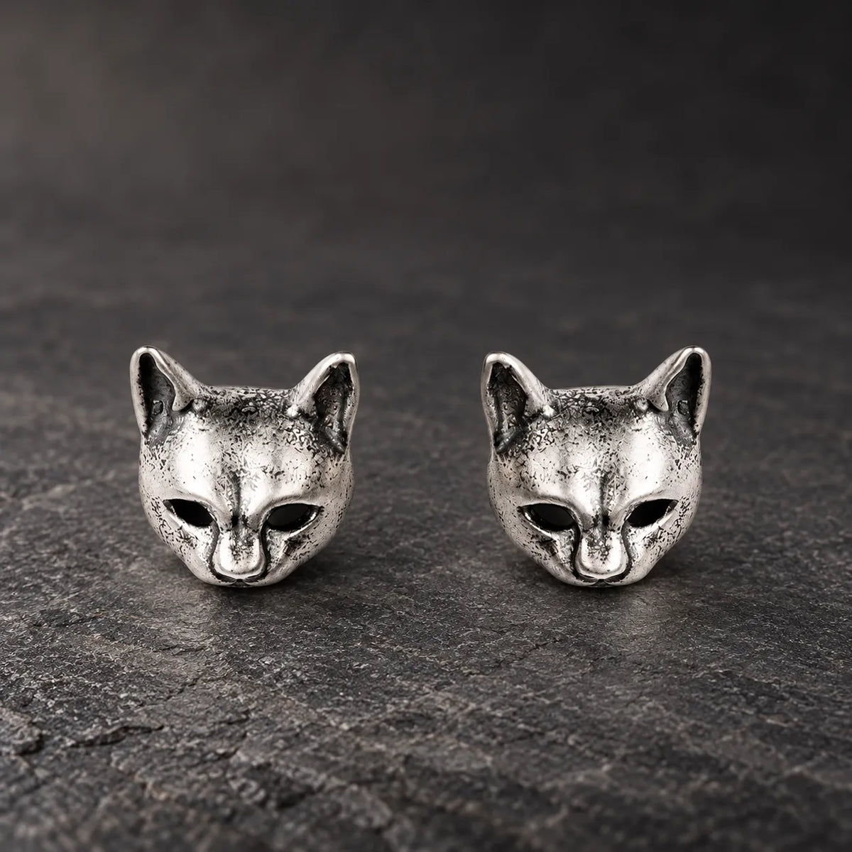 Shadow Cat Stud Earrings