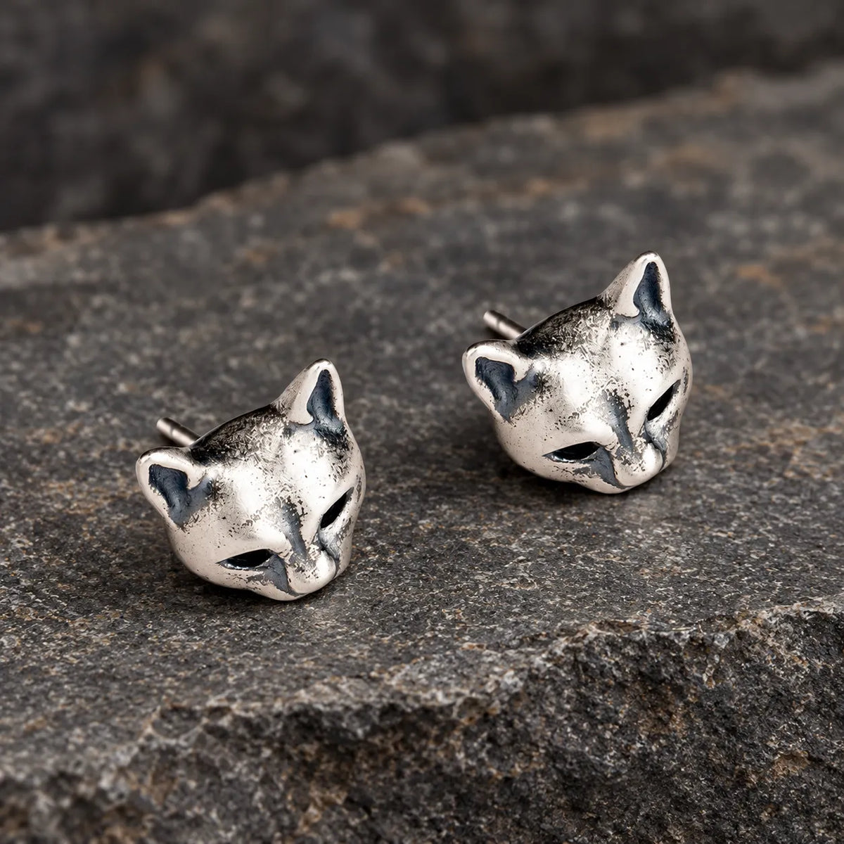 Shadow Cat Stud Earrings
