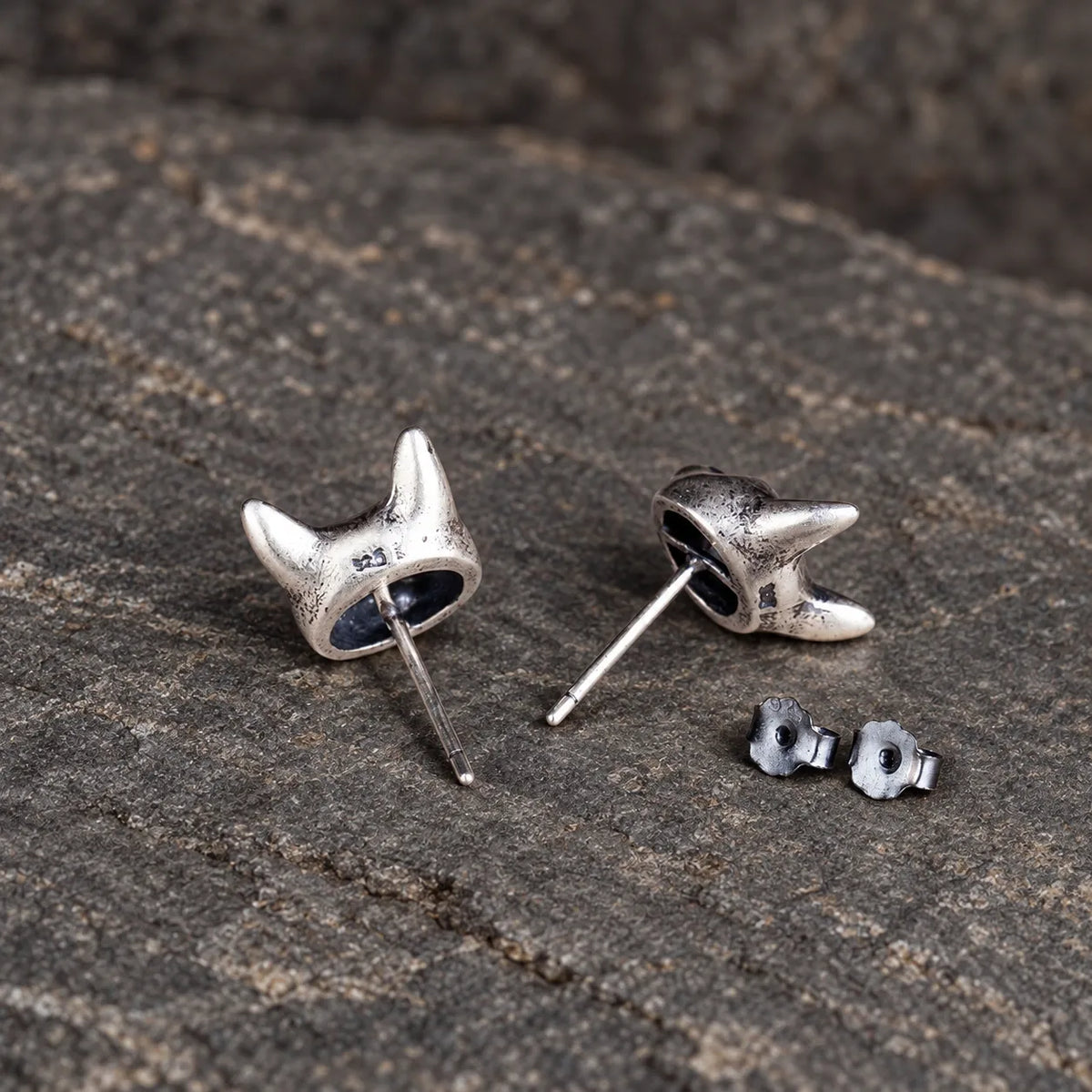 Shadow Cat Stud Earrings